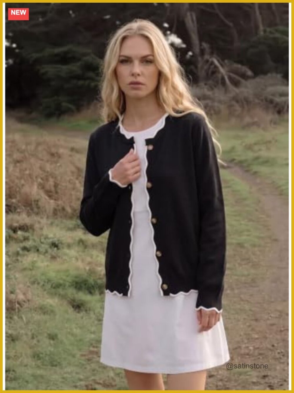 Women's Cropped Cotton Cardigan Sweater Long Sleeve Open Front Knit - Picture 3 of 6